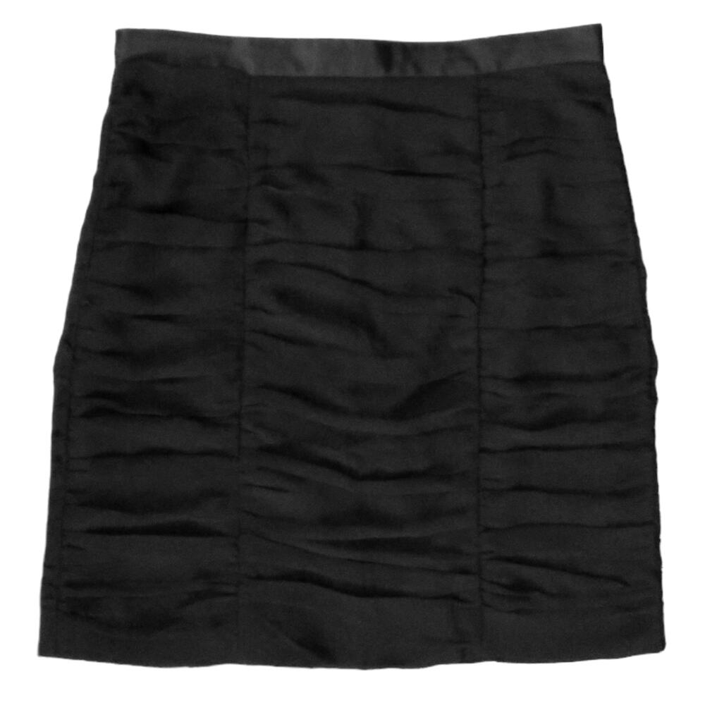 H&M Pencil Skirt Womens Size 4 Black Mid-Rise Mini Skirt Back Zip